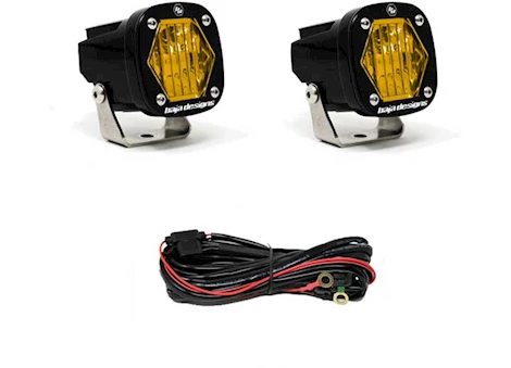 Baja Designs S1 AMBER WIDE CORNERING LED LIGHT WITH MOUNTING BRACKET PAIR