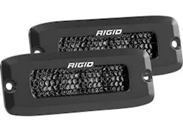 Rigid Industries Sr-q series pro spot diffused midnight flush mount | pair