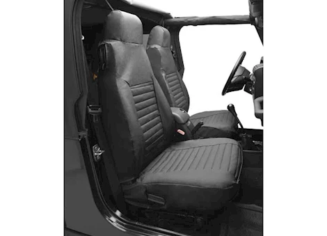 Bestop Inc. 92-94 jeep wrangler front high-back seat cover sold as pair-charcoal Main Image