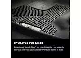 Husky Liner 05-23 tacoma crew cab pickup 2nd seat floor liner x-act contour series black