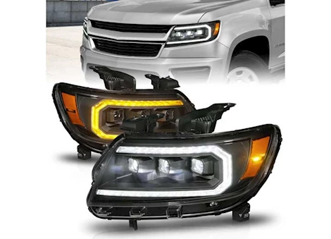 Anzo, Usa 15-22 colorado black housing full led projector headlight w/seq switchback light bar and initiation Main Image