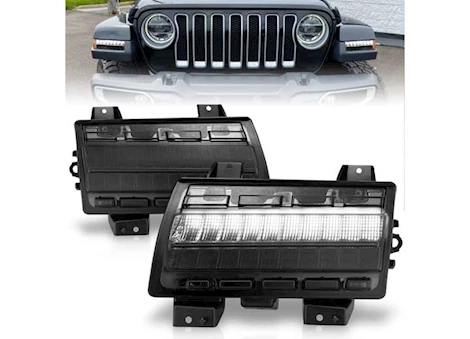 Anzo, Usa 18-21 wrangler jl led side markers chrome housing smoke lens w/sequential signal Main Image