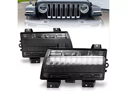 Anzo, Usa 18-21 wrangler jl led side markers chrome housing smoke lens w/sequential signal