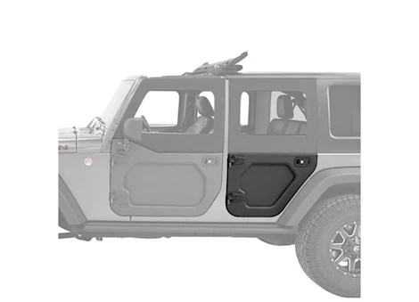 Bestop Inc. 07-18 jeep wrangler jk core door; lt rear; black Main Image