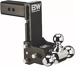 B & W Trailer Hitches Class v 2 1/2in receiver black tow & stow 10in model 7in drop 7.5in rise tri-ball