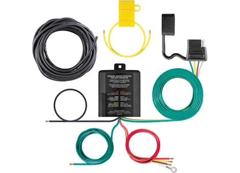 Curt Manufacturing Powered 3-to-2-wire taillight converter w/wiring kit #55151 included Main Image