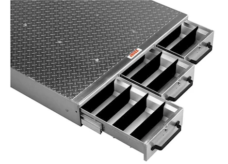 Delta / JOBOX Jobox aluminum drawer 26" long floor model 3 drawers 26 x 6 x 36 Main Image