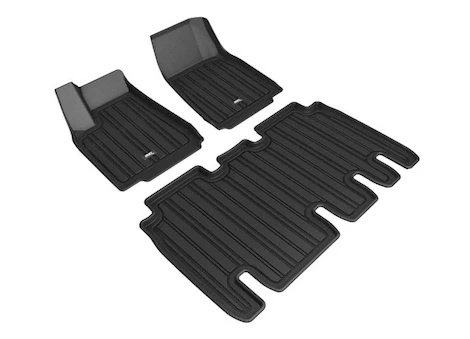 3-D Mats 16-21 TESLA MODEL X FIT 5-SEAT ONLY ELITECT BLACK 1ST & 2ND ROW