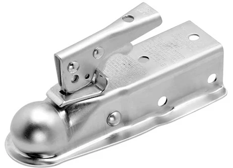 Draw-Tite Fulton coupler, ball size 1-7/8in, 2in tongue width, zinc finish, rating 2,000 lbs. Main Image