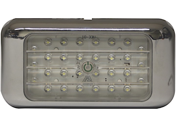 Ecco Safety Group Interior lighting 30 led flush mount rectangular w/switch 12-24v chrome Main Image