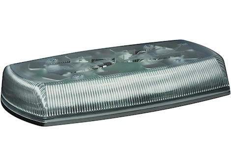 Ecco Safety Group LED MINIBAR: REFLEX, 15IN, 12-24VDC, 18 FLASH PATTERNS, CLEAR DOME, AMBER/CLEAR