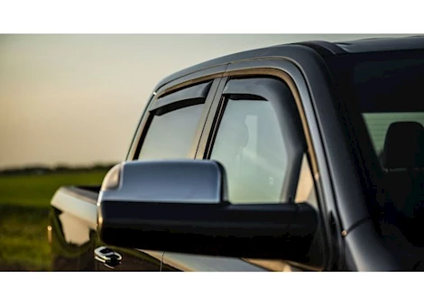 EGR 19-23 ram quad cab in-channel window visors front & rear set dark smoke finish Main Image