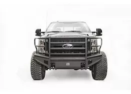 Fab Four's Black Steel Elite Front Bumper w/Full Guard and Tow Hooks