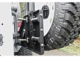 Fab Fours Inc. 07-17 jeep jk off the door tire carrier (needs base bumper) matte black