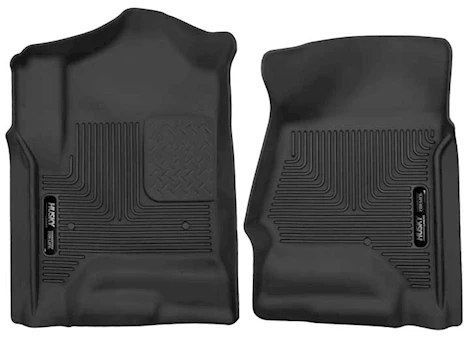 Husky Liner X-Act Contour Front Floor Liners - Black for Double Cab or Crew Cab Main Image