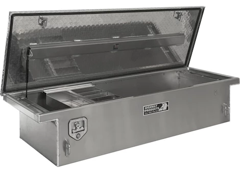 Highway 70"x13.5"x23" Low Profile Diamond Plate Lid with Smooth Base Tool Box