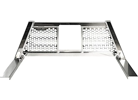 Highway Products Honeycomb open wave headache rack, polished alum upright & center, size 7 Main Image