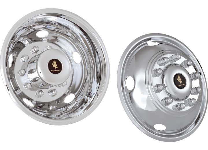 10 LUG MAXION STEEL WHEEL SIMULATOR RIM LINER HUBCAP SET © 19.5" FORD F450 2017 