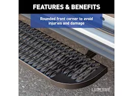 Luverne Truck Equipment 9.5in x 54in grip step xl steel passenger-side running board (no brackets)