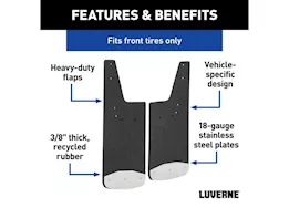 Luverne Truck Equipment 20-c silverado 2500/3500 textured rubber mud guards-front 23in
