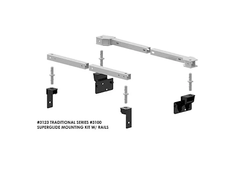 PullRite Traditional Series SuperGlide SuperRail Mounting Kit Main Image
