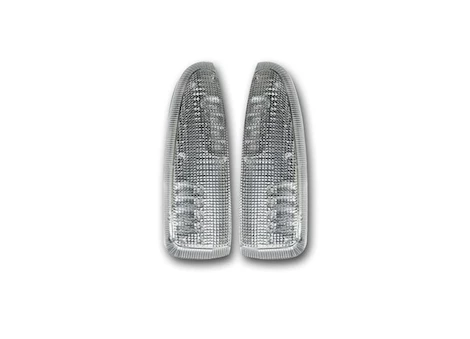 Recon Truck Accessories 03-07 f250/f350/superduty side mirror lenses white led running lights & turn sig Main Image