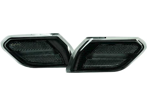 Recon Truck Accessories 18-c wrangler front fender side marker lenses w/ high power white leds 2-pc set Main Image