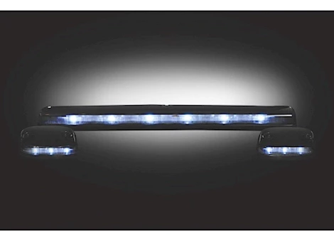 Recon Truck Accessories 07-13 silverado/sierra 3pc smoked cab roof light lens w/ white leds-(wiring kit sold separately) Main Image