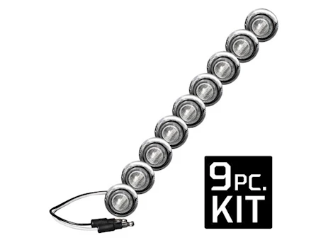 Recon Truck Accessories Universal amber led front lower air dam light kit w/clear lens and chrome bezel Main Image