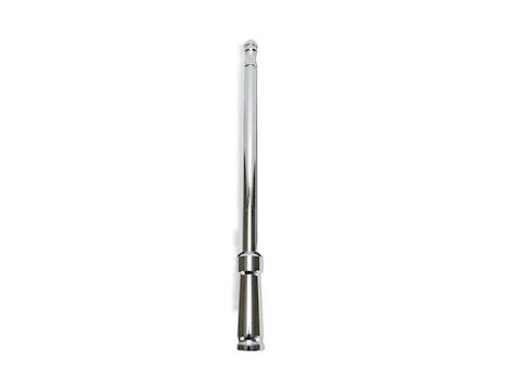 Recon Truck Accessories EXTENDED RANGE ALUMINUM 8IN SHORTY ANTENNA - UNIVERSAL FITMENT - CHROME