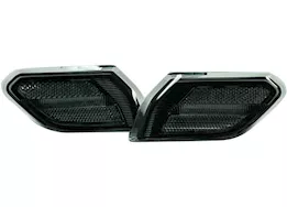 Recon Truck Accessories 18-c wrangler front fender side marker lenses w/ high power white leds 2-pc set