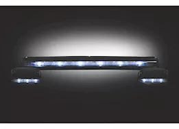 Recon Truck Accessories 07-13 silverado/sierra 3pc smoked cab roof light lens w/ white leds-(wiring kit sold separately)