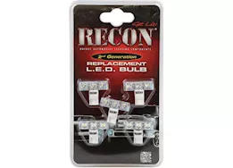 Recon Truck Accessories 99-14 ford sd replacement cab light bulbs 194/168 t-10 high-power 1-watt led bul