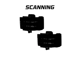 Recon Truck Accessories 17-c f250/f350/f450 sd side mirror lens w/white led run light/amb scan led ts/white led spot light