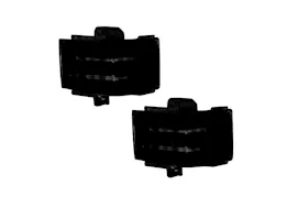 Recon Truck Accessories 17-c f250/f350/f450 sd side mirror lenses(2 pc set)w/white led rls/amber flashing led tss