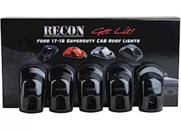 Recon Truck Accessories 17-c f250/f350/f450/f550 smoked lens w/wh high-power leds if no ford oe wiring n