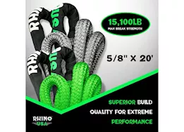 Rhino USA 5/8in x 20 kinetic energy recovery rope(gray)