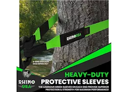 Rhino USA Recovery tow strap 3in x 20ft green
