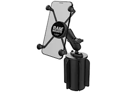 Ram mounts x-grip large phone mount w/ ram mounts-a-can ii cup holder base