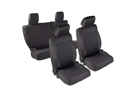 Smittybilt 13-18 wrangler jk 4 dr neoprene front and rear seat cover set; black Main Image