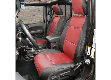 Smittybilt 18-c wrangler jl 2dr gen2 neoprene front/rear seat cover; red/black Main Image