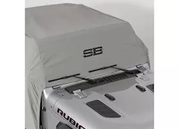Smittybilt 18-c wranger jl 4dr water-resistant cab cover w/door flaps; gray