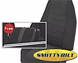 Smittybilt 13-18 wrangler jk 4 dr neoprene front and rear seat cover set; black