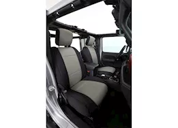 Smittybilt 18-c wrangler jl 4dr neoprene front and rear seat cover set; non-rubicon models; black/gray