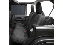 Smittybilt 18-c wrangler jl 2dr gen2 neoprene front/rear seat cover; black/black