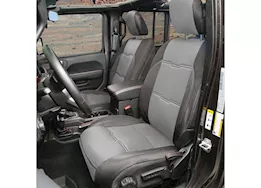 Smittybilt 18-c wrangler jl 2dr gen2 neoprene front/rear seat cover; charcoal/black