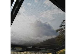 Smittybilt 18-c wrangler jl 4dr extended shade top w/skylights; black mesh