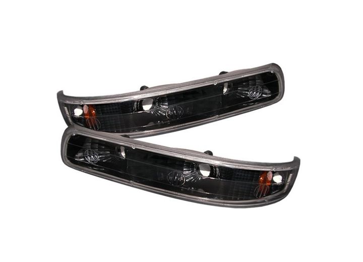 Spyder Automotive 99-02 silverado/00-06 suburban/tahoe amber reflector bumper lights-black Main Image