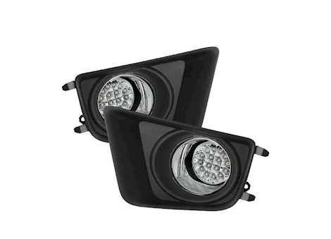 Spyder Automotive 12-15 tacoma led fog lights w/switch-clear Main Image
