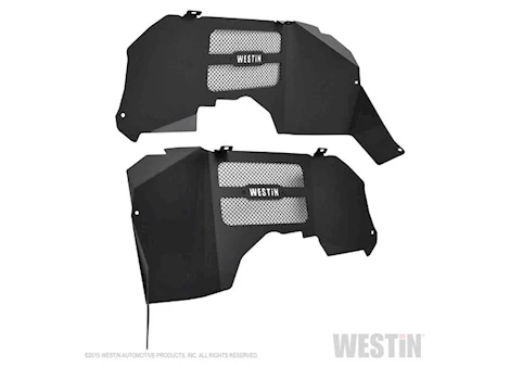 Westin Automotive 18-c wrangler/20-c gladiator textured black inner fenders - front Main Image